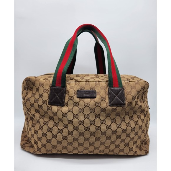GUCCI GG Web Duffle Bag *RARE* 286GUCXBJC - Picture 1 of 15